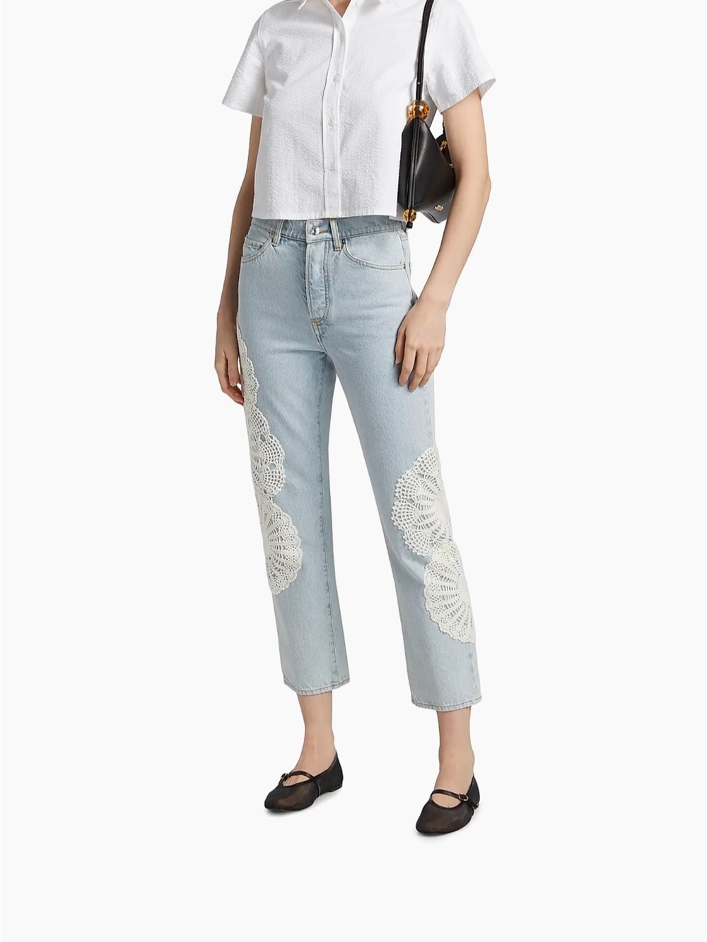 Frame Denim The Crochet Vertical Drop
